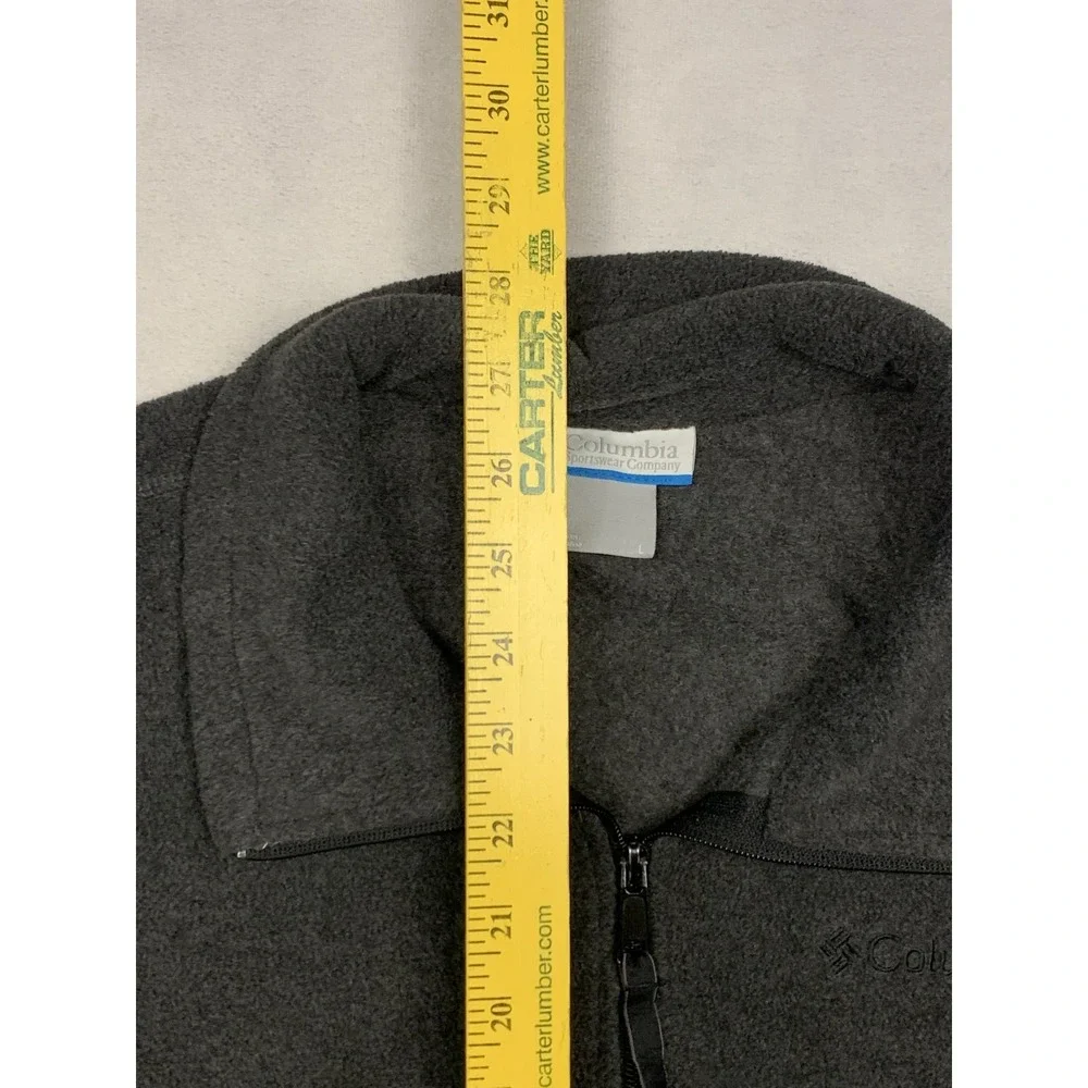 Columbia Cathedral Peak Vest Mens Large Gray Full Zip Outdoor Fleece‎ WM1480